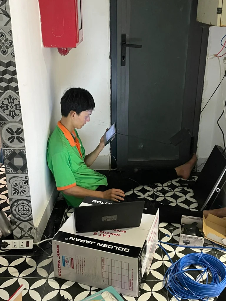 Thi công lắp đặt camera giám sát trong căn hộ chung cư Quận 7 bởi Trường Thịnh Telecom
