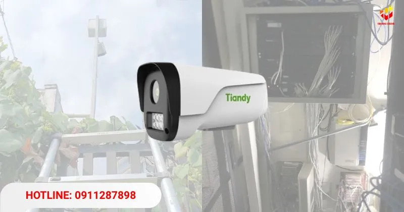 Tiandy TC-C34ZN 4MP Full Color giám sát hầm xe, sảnh chung cư ban đêm có màu