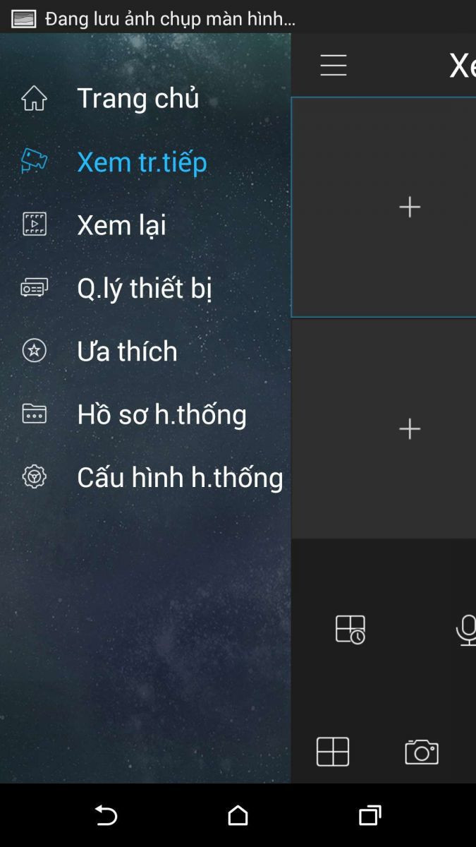 Chọn mục Quản lý thiết bị trong ứng dụng DMSS trước khi thêm camera Wi-Fi Dahua