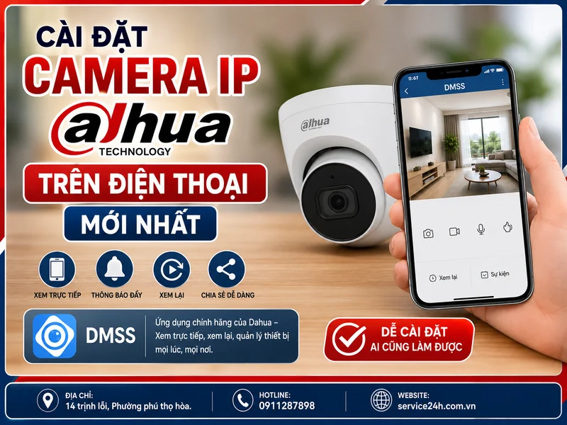 Cài đặt camera IP Dahua trên điện thoại mới nhất: Hướng dẫn từng bước, mẹo chuyên gia Service24h