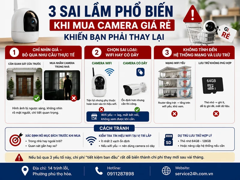 3 sai lầm phổ biến khi mua camera giá rẻ khiến bạn phải thay lại