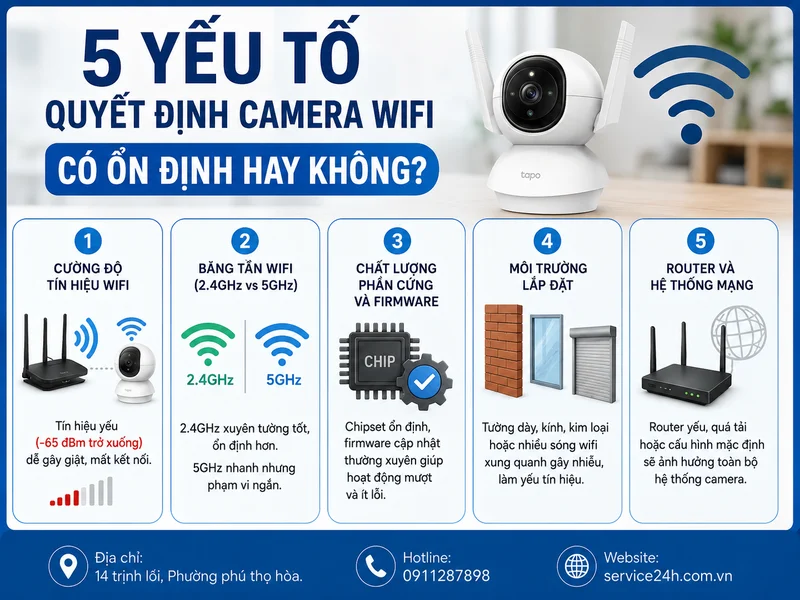 5 yếu tố quyết định camera wifi có ổn định hay không