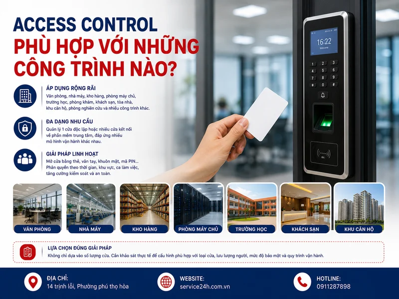 Access Control phù hợp với những công trình nào?