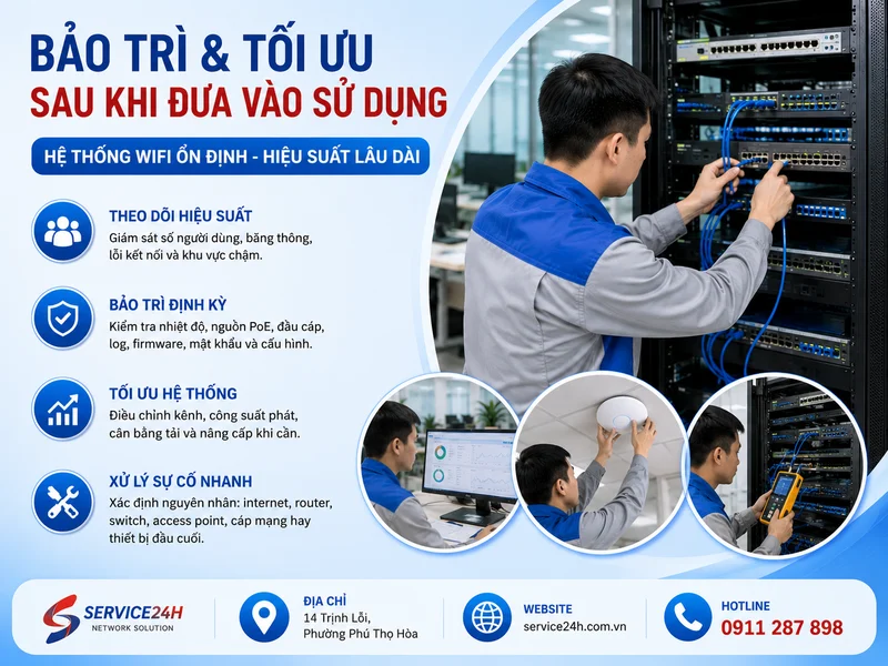 Bảo trì và tối ưu sau khi đưa vào sử dụng