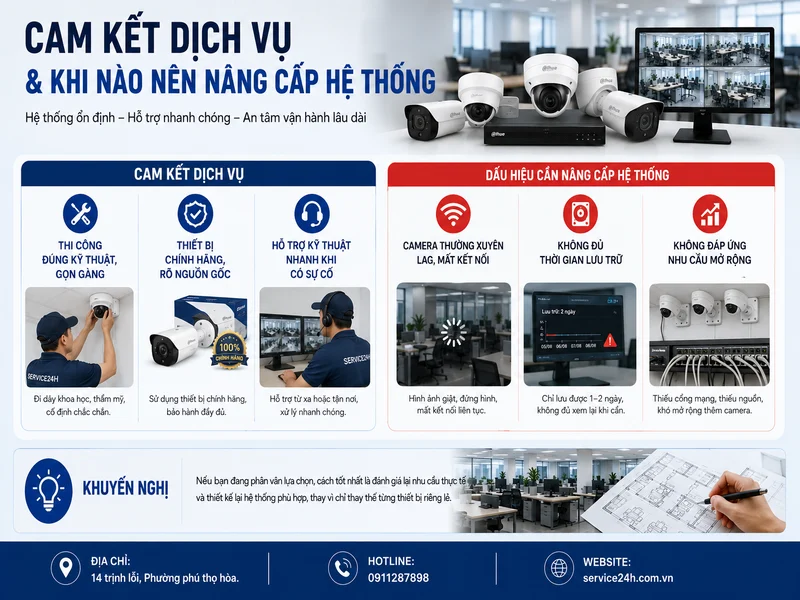 Cam kết dịch vụ và khi nào nên nâng cấp hệ thống