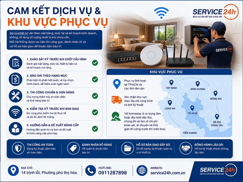 Cam kết dịch vụ và khu vực phục vụ