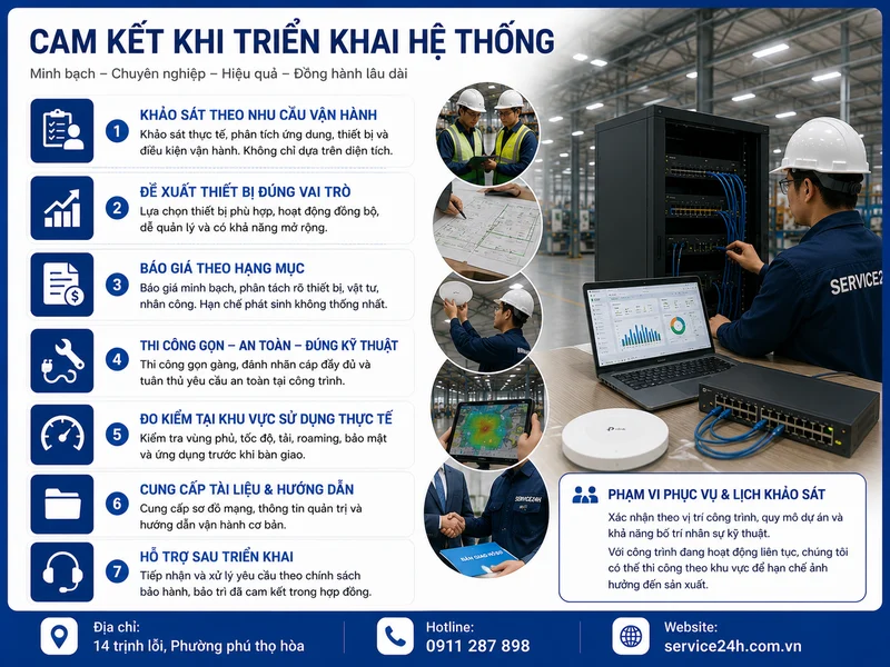 Cam kết khi triển khai hệ thống