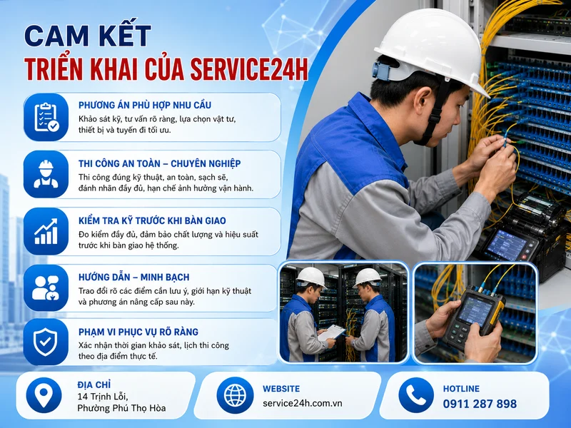 Cam kết triển khai của service24h