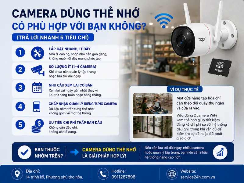 Camera dùng thẻ nhớ có phù hợp với bạn không? (Trả lời nhanh 5 tiêu chí)