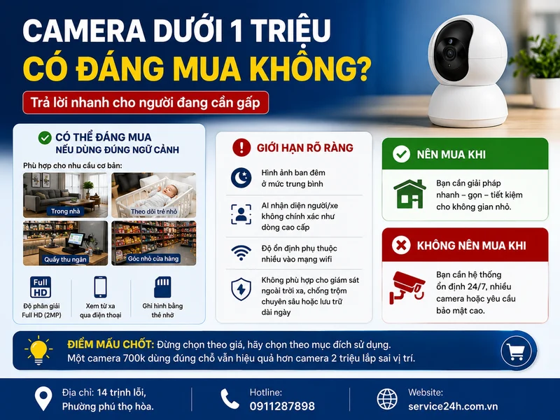 Camera dưới 1 triệu có đáng mua không? (Trả lời nhanh cho người đang cần gấp)