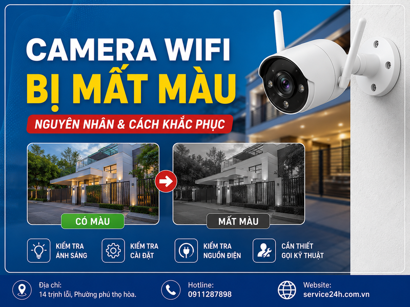 Camera wifi bị mất màu