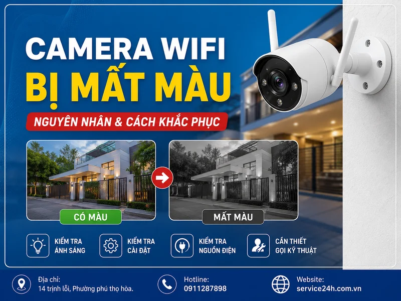 Camera wifi bị mất màu