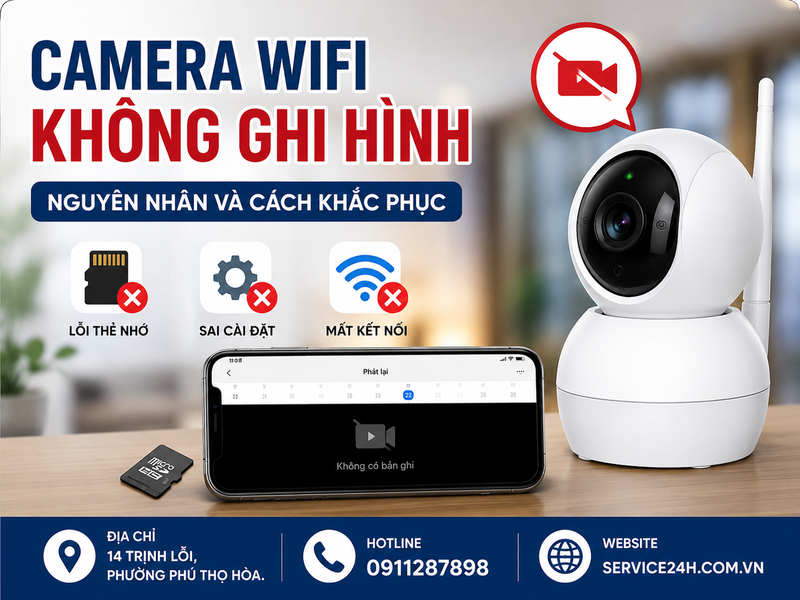 camera wifi không ghi hình