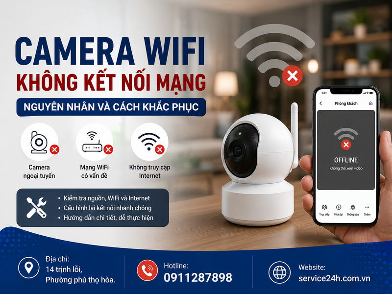 camera wifi không kết nối mạng