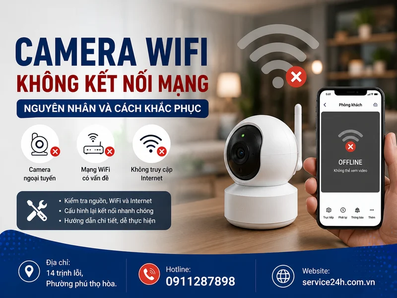 camera wifi không kết nối mạng