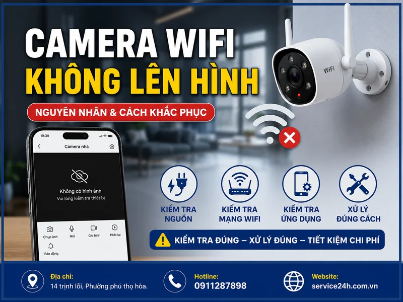camera wifi không lên hình
