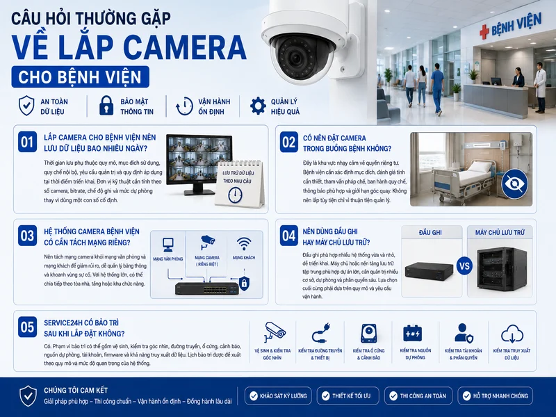 Câu hỏi thường gặp về lắp camera cho bệnh viện