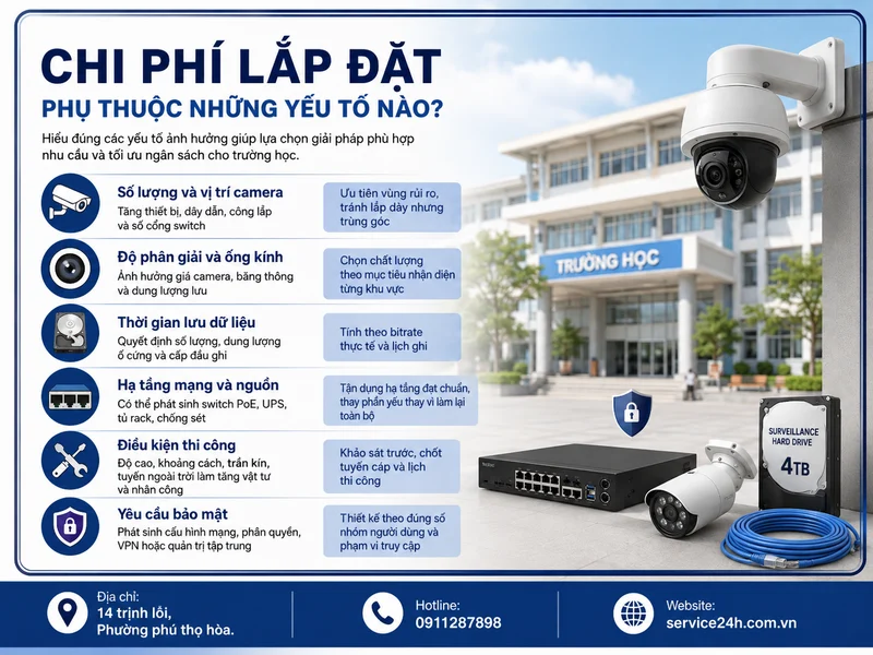 Chi phí lắp đặt phụ thuộc những yếu tố nào?