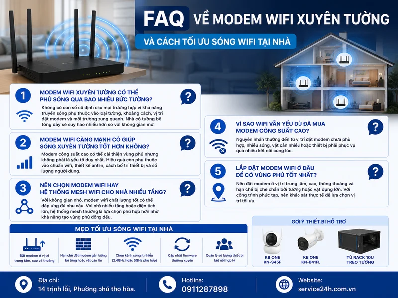FAQ về modem wifi xuyên tường và cách tối ưu sóng wifi tại nhà