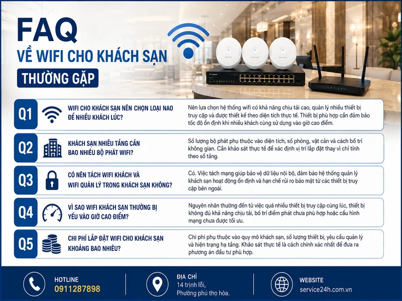 FAQ về wifi cho khách sạn thường gặp