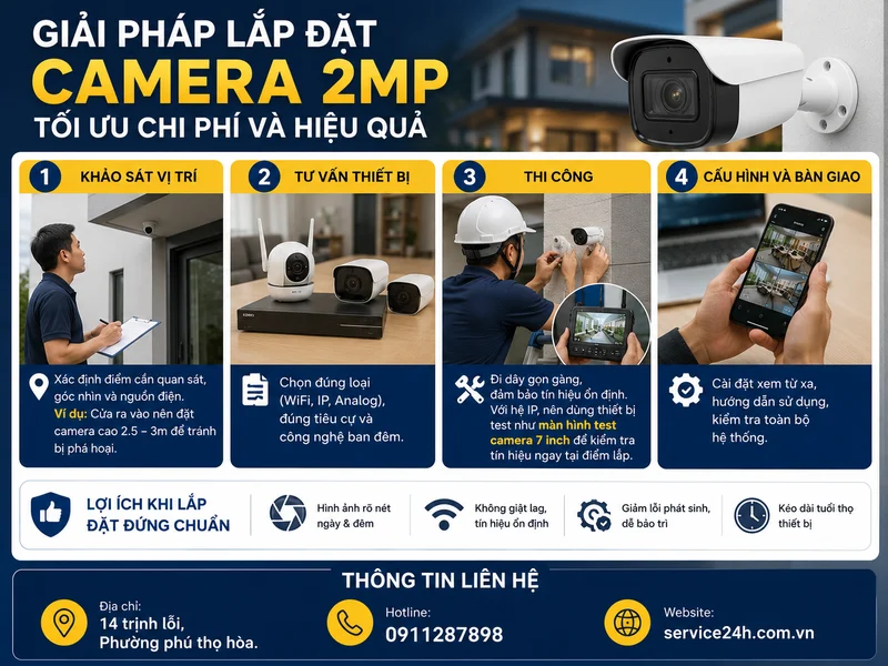 Giải pháp lắp đặt camera 2MP tối ưu chi phí và hiệu quả