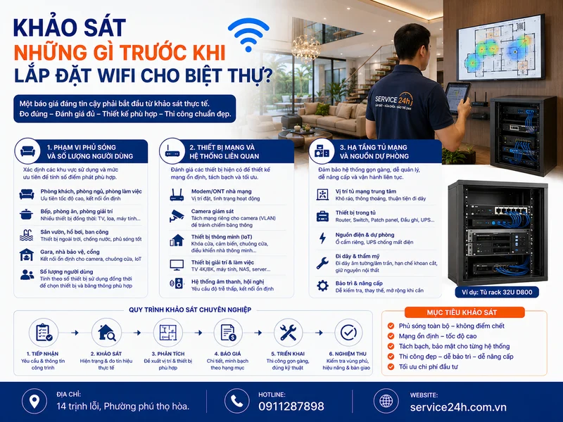 Khảo sát những gì trước khi lắp đặt?