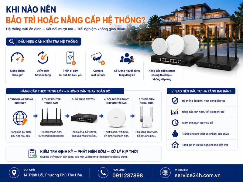 Khi nào nên bảo trì hoặc nâng cấp hệ thống?