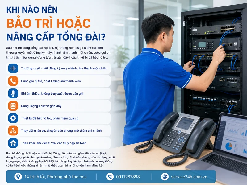 Khi nào nên bảo trì hoặc nâng cấp tổng đài?