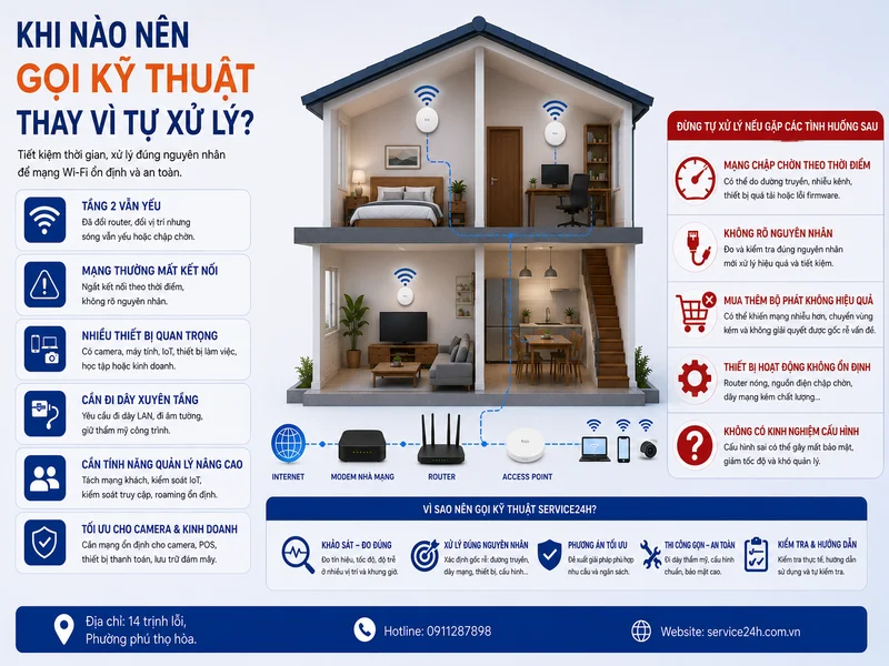 Khi nào nên gọi kỹ thuật thay vì tự xử lý?