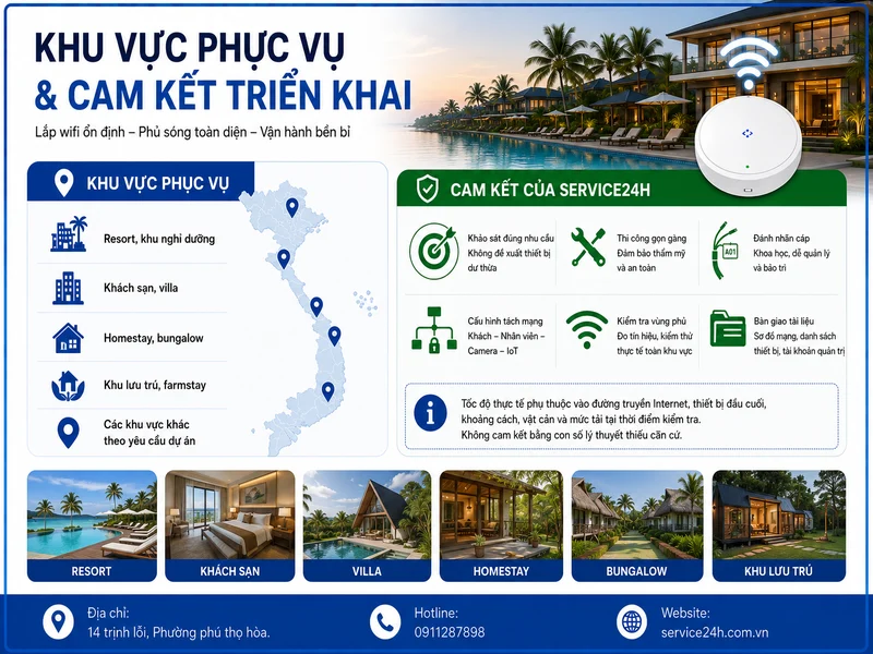 Khu vực phục vụ và cam kết triển khai