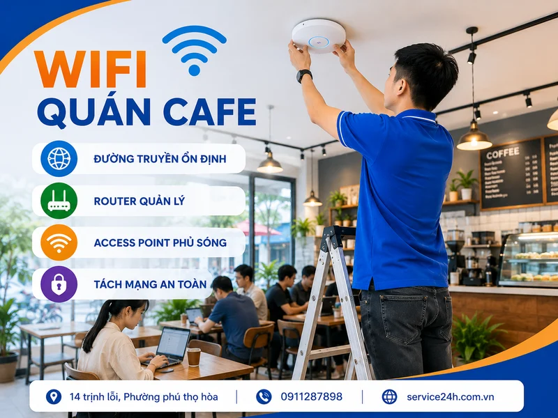 Kiến trúc mạng wifi quán cafe nên có những gì?