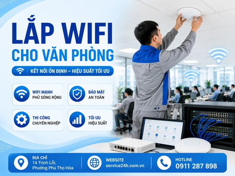 Lắp WiFi Cho Văn Phòng Chuyên Nghiệp, Phủ Sóng Ổn Định