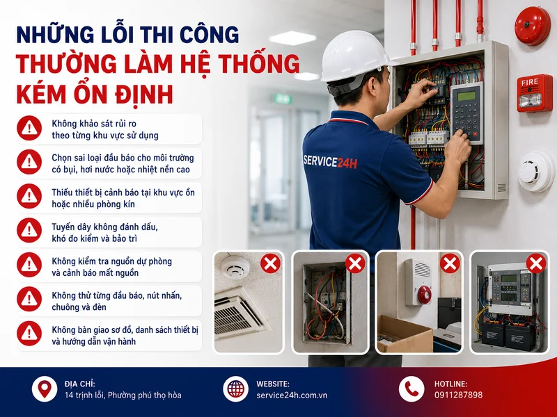Những lỗi thi công thường làm hệ thống kém ổn định
