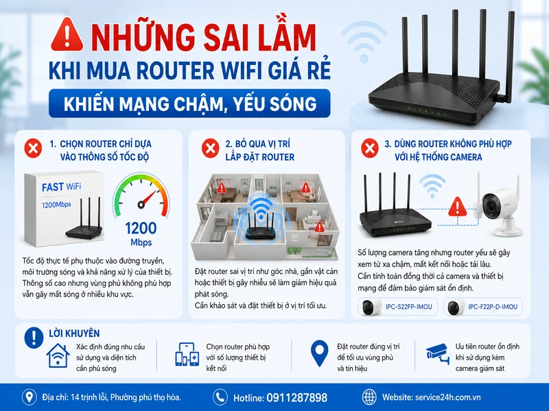 Những sai lầm khi mua router wifi giá rẻ khiến mạng chậm, yếu sóng