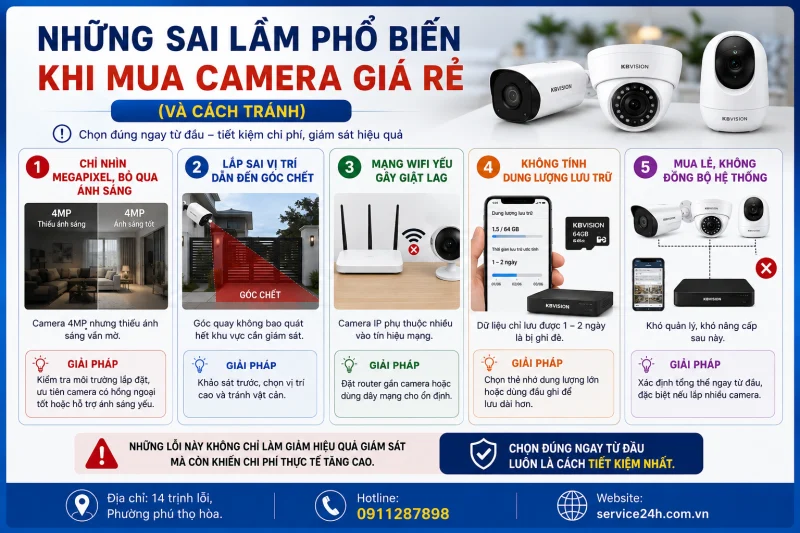 Những sai lầm phổ biến khi mua camera giá rẻ (và cách tránh)