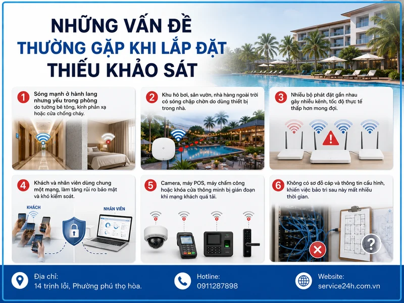 Những vấn đề thường gặp khi lắp đặt thiếu khảo sát