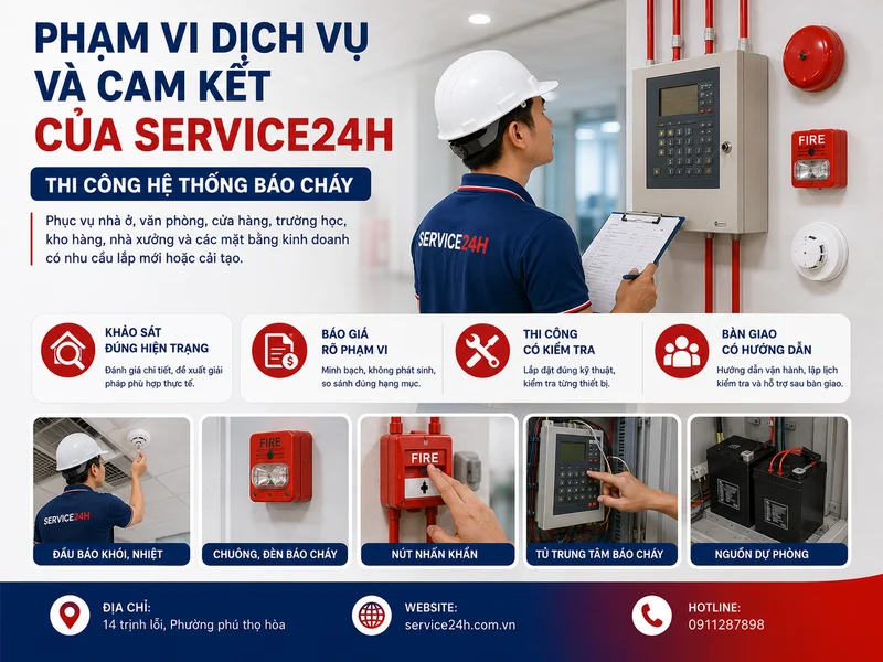 Phạm vi dịch vụ và cam kết của Service24h