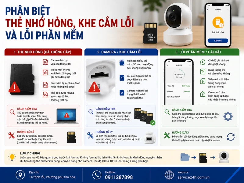 Phân biệt thẻ nhớ hỏng, khe cắm lỗi và lỗi phần mềm