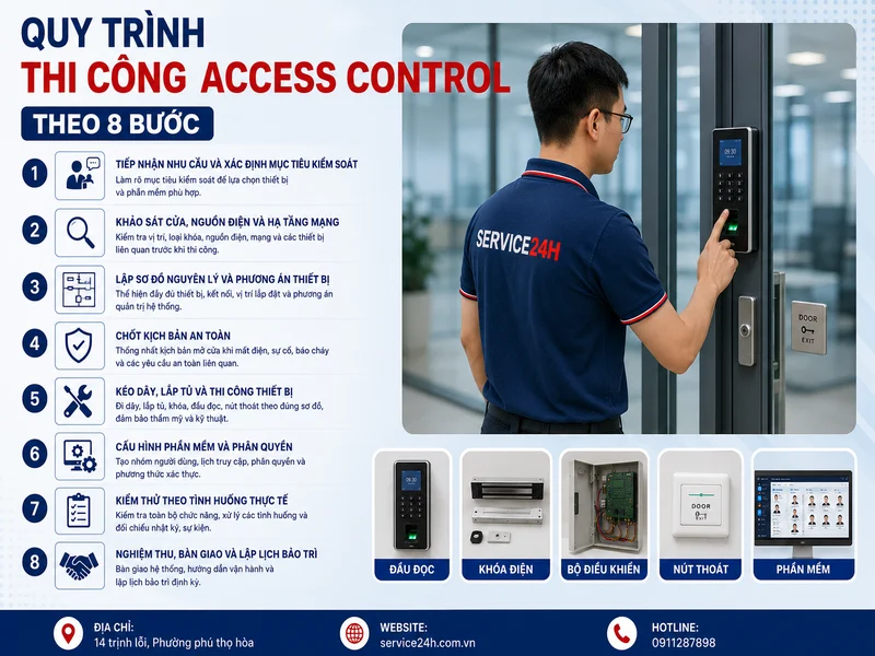 Quy trình Thi công Access Control theo 8 bước