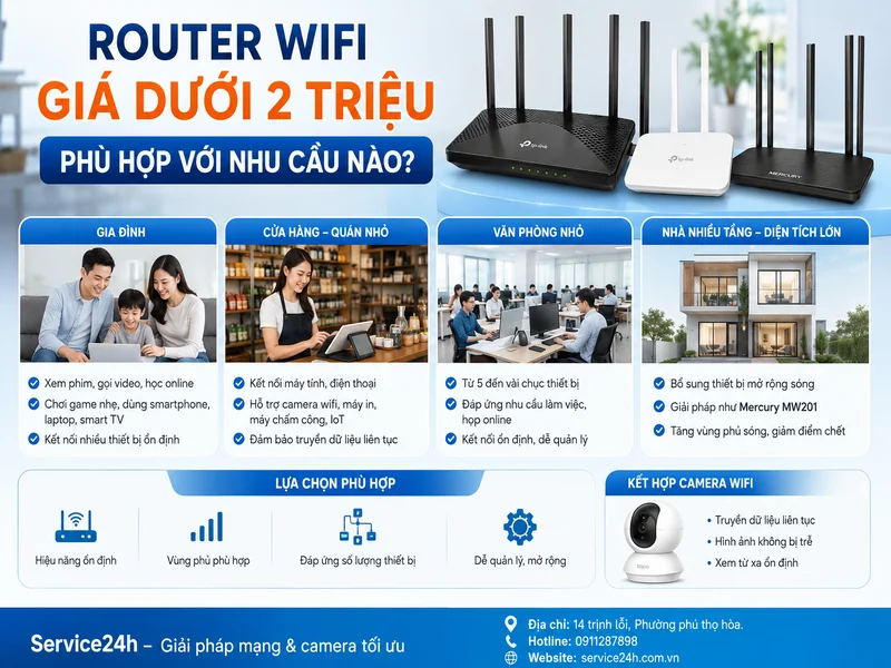 Router wifi giá dưới 2 triệu phù hợp với nhu cầu nào?
