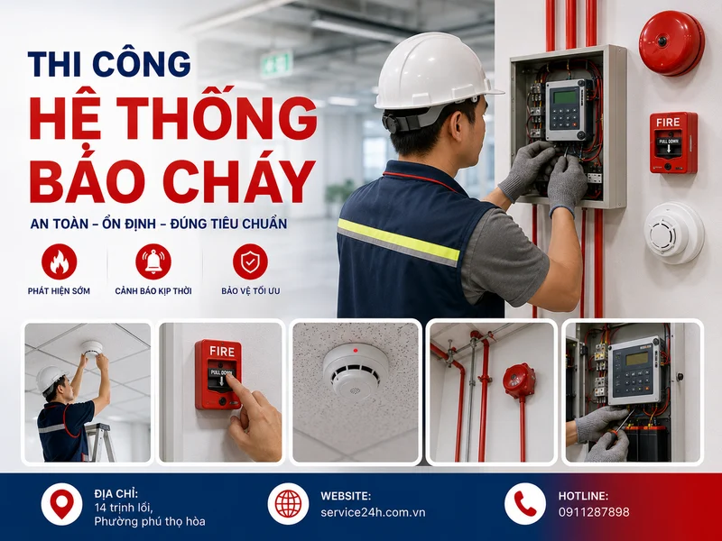 Thi Công Hệ Thống Báo Cháy Chuyên Nghiệp, Đúng Tiêu Chuẩn PCCC