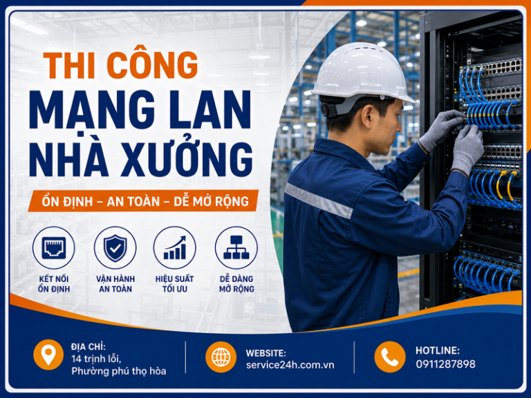 Thi công mạng LAN nhà xưởng