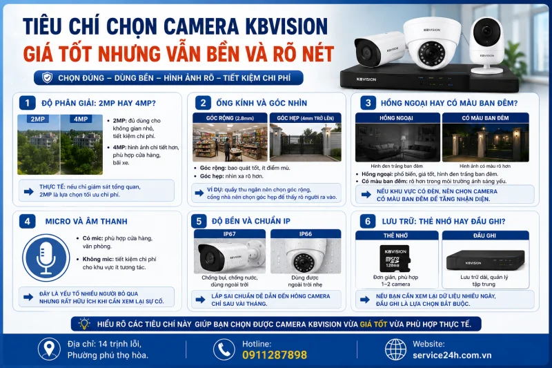 Tiêu chí chọn camera KBVision giá tốt nhưng vẫn bền và rõ nét