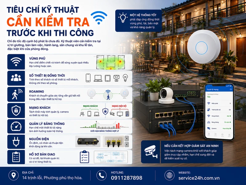 Tiêu chí kỹ thuật cần kiểm tra trước khi thi công