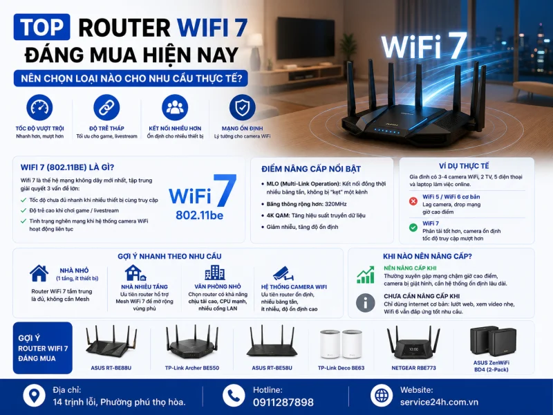 Top router Wifi 7 đáng mua hiện nay – Nên chọn loại nào cho nhu cầu thực tế?