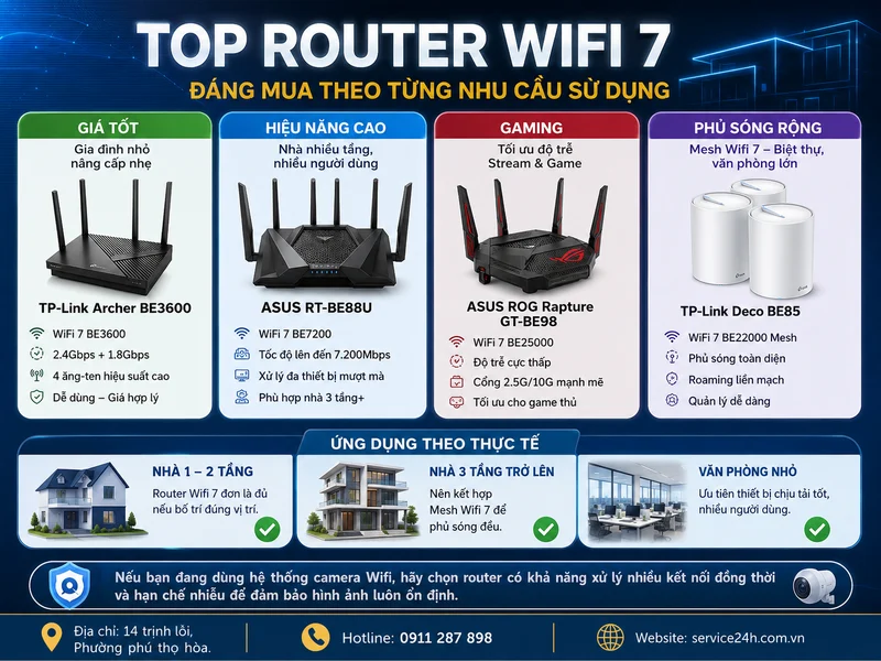 Top router Wifi 7 đáng mua theo từng nhu cầu sử dụng