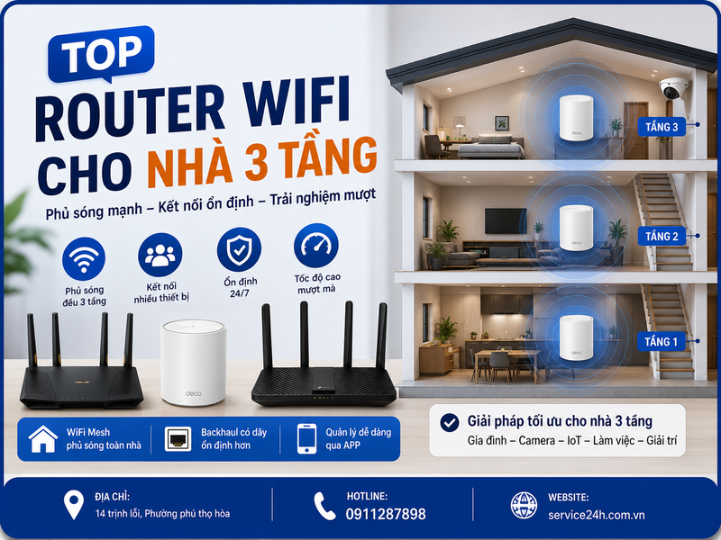Top router wifi cho nhà 3 tầng