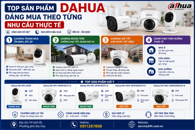 Top sản phẩm Dahua đáng mua theo từng nhu cầu thực tế