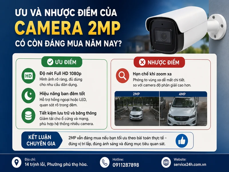 Ưu và nhược điểm của camera 2MP: có còn đáng mua năm nay?