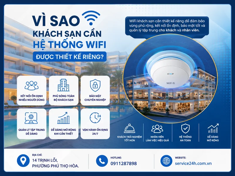 Vì sao khách sạn cần hệ thống wifi được thiết kế riêng?